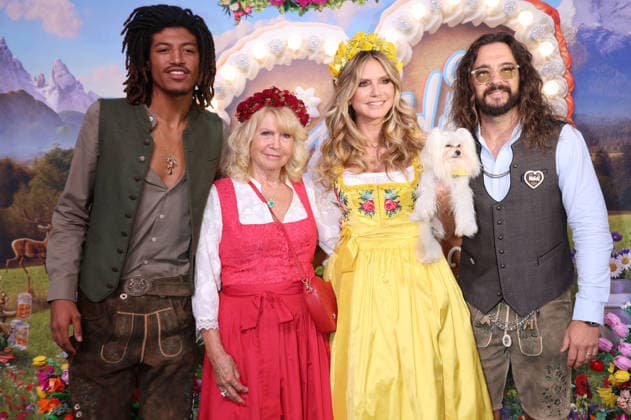 Henry Samuel, Erna Klum, Heidi Klum und Tom Kaulitz bei der Ankunft zur RTL TV-Show HeidiFest by Heidi Klum im Hofbräuhaus. München, 17.09.2026