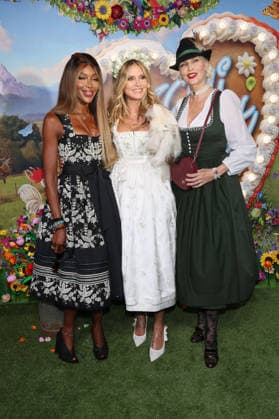 Naomi Campbell, Heidi Klum und Nadja Auermann bei der Ankunft zur RTL TV-Show HeidiFest by Heidi Klum im Hofbräuhaus. München, 17.09.2026