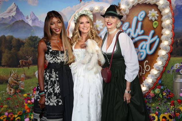 Naomi Campbell, Heidi Klum und Nadja Auermann bei der Ankunft zur RTL TV-Show HeidiFest by Heidi Klum im Hofbräuhaus. München, 17.09.2026