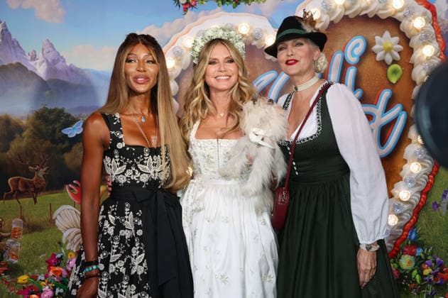 Naomi Campbell, Heidi Klum und Nadja Auermann bei der Ankunft zur RTL TV-Show HeidiFest by Heidi Klum im Hofbräuhaus. München, 17.09.2026