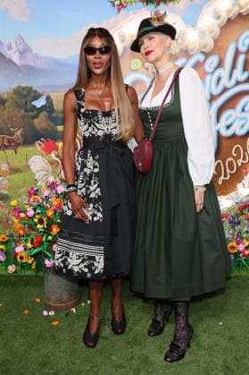 Naomi Campbell und Nadja Auermann bei der Ankunft zur RTL TV-Show HeidiFest by Heidi Klum im Hofbräuhaus. München, 17.09.2026