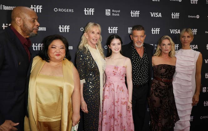 Forest Whitaker, Selena Tan, Trudie Styler, Eden Hamilton, Antonio Banderas, Eva Birthistle and Mickey Sumner at the premiere of Up Against It during the 2026 Toronto International Film Festival on September 17, 2026 in Toronto, Canada.. Copyright: xHumbertoxServin Clasos MediaPunchx