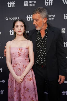 2026 Toronto International Film Festival - ˜Up Against It™ Premiere (L-R) Eden Hamilton and Antonio Banderas attend the red carpet for ˜Up Against It™ premiere during the 2026 Toronto International Film Festival (TIFF) at Roy Thomson Hall. on September 17, 2026 in Toronto, Canada. (Photo by Leonardo Ramirez Eyepix Group) Copyright: xLeonardoxRamirez xEyepixxGroupx LR17092026-00943