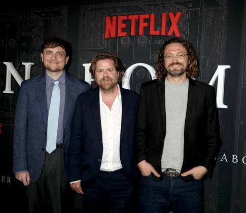 September 17, 2026, New York, New York, USA: Executive producer, writer SAM CHALSEN, director JANUS METZ and Executive producer writer NELSON GREAVES seen at the Netflix New York Special Screening of Unabomber held at Metrograph. New York USA  - ZUMAk03_ 20260917_zaf_k03_037 Copyright: xNancyxKaszermanx