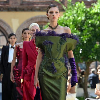 September 17, 2026, Madrid, Spain: A model parades with Malone design during the Mercedes Benz Fashion Week Madrid at Cibeles Palace in Madrid. Madrid Spain  - ZUMAs197 20260917_aaa_s197_202 Copyright: xAtilanoxGarciax