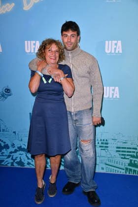 RECORD DATE NOT STATED UFA Back in Berlin Empfang- Berlin Adriana Altaras mit Sohn Aaron Altaras beim Blue Carpet anlässlich des UFA Back in Berlin Empfang im BE.YOND OFFICE in Berlin am 17.09.2026 Copyright: xEventpressxBerndtx