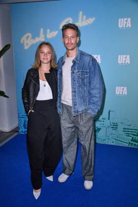 RECORD DATE NOT STATED UFA Back in Berlin Empfang- Berlin Sonja Gerhardt und Vladimir Burlakov beim Blue Carpet anlässlich des UFA Back in Berlin Empfang im BE.YOND OFFICE in Berlin am 17.09.2026 Copyright: xEventpressxBerndtx
