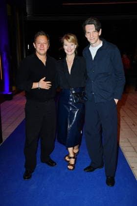 RECORD DATE NOT STATED UFA Back in Berlin Empfang- Berlin Trystan Puetter, Heike Makatsch und Sabin Tambrea beim Blue Carpet anlässlich des UFA Back in Berlin Empfang im BE.YOND OFFICE in Berlin am 17.09.2026 Copyright: xEventpressxBerndtx