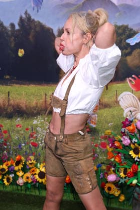 Michelle bei der Ankunft zur RTL TV-Show HeidiFest by Heidi Klum im Hofbräuhaus. München, 17.09.2026