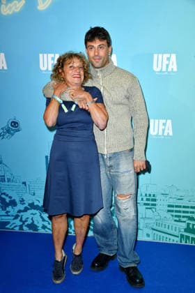 Adriana Altaras mit Sohn Aaron Altaras bei dem UFA Back Empfang im BE.YOND OFFICE in Berlin am 17.09.2026