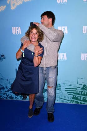 Adriana Altaras mit Sohn Aaron Altaras bei dem UFA Back Empfang im BE.YOND OFFICE in Berlin am 17.09.2026