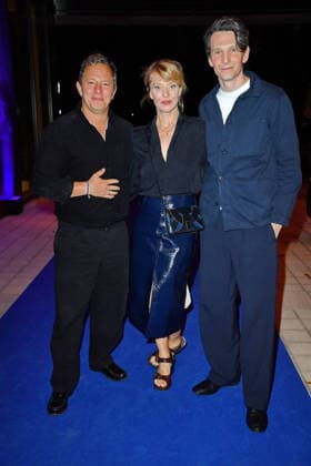 Trystan Puetter, Heike Makatsch und Sabin Tambrea bei dem UFA Back Empfang im BE.YOND OFFICE in Berlin am 17.09.2026