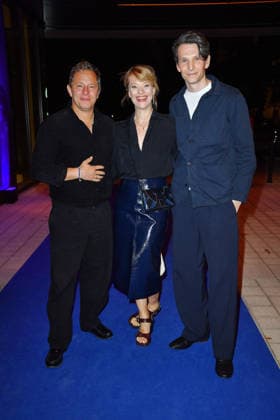 Trystan Puetter, Heike Makatsch und Sabin Tambrea bei dem UFA Back Empfang im BE.YOND OFFICE in Berlin am 17.09.2026