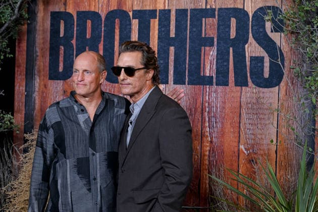 September 17, 2026, Westwood, California, USA: American actor WOODY HARRELSON, 65, and American actor MATTHEW, MCCONAUGHEY, 56, wearing Prada, attend Apple TVâ€⠢s â€oeBrothers†Premiere. Westwood USA - ZUMAb173 20260917_aap_b173_004 Copyright: xBillyxBennightx