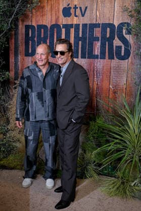 September 17, 2026, Westwood, California, USA: American actor WOODY HARRELSON, 65, and American actor MATTHEW, MCCONAUGHEY, 56, wearing Prada, attend Apple TVâ€⠢s â€oeBrothers†Premiere. Westwood USA - ZUMAb173 20260917_aap_b173_010 Copyright: xBillyxBennightx
