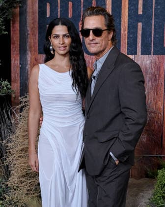 September 17, 2026, Westwood, California, USA: Brazilian model and designer CAMILA ALVES MCCONAUGHEY, 43, wearing Dipetsa, and American actor MATTHEW, MCCONAUGHEY, 56, wearing Prada, attend Apple TVâ€⠢s â€oeBrothers†Premiere. Westwood USA - ZUMAb173 20260917_aap_b173_023 Copyright: xBillyxBennightx