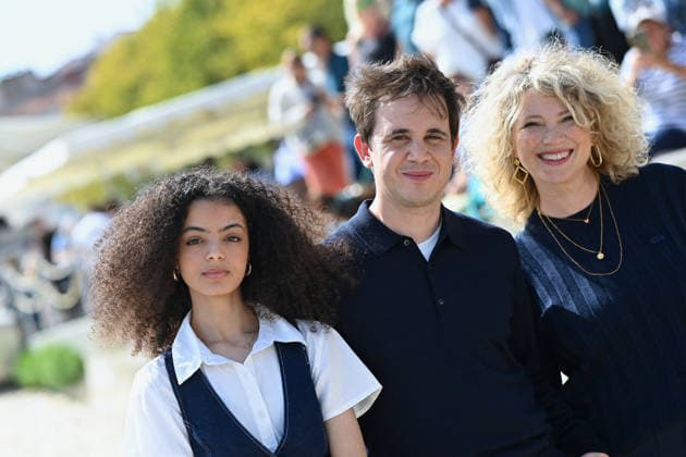 La Rochelle La Rumeur Photocall FC Manel Benyoucef, Julien Gaspar-Oliveri and Cécile Bois attends the La Rumeur Photocall at the 28th La Rochelle Fiction Festival on September 18, 2026 in La Rochelle, France. Photo by Franck Castel ABACAPRESS.COM La Rochelle  Copyright: xCastelxFranck ABACAx