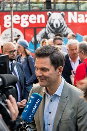 Berlin,18.09.2026, Wahlkampfabschluss der Berliner SPD mit Steffen Krach zur bevorstehenden Wahl zum Abgeordnetenhaus am 20.09.2026 am Stuttgarter Platz Wilmersdorfer Straße