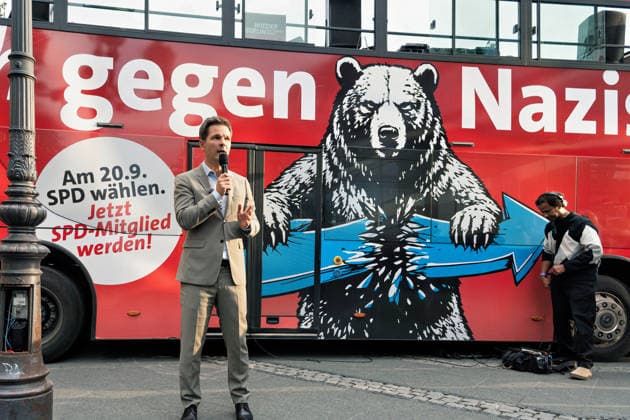 Berlin,18.09.2026, Wahlkampfabschluss der Berliner SPD mit Steffen Krach zur bevorstehenden Wahl zum Abgeordnetenhaus am 20.09.2026 am Stuttgarter Platz Wilmersdorfer Straße