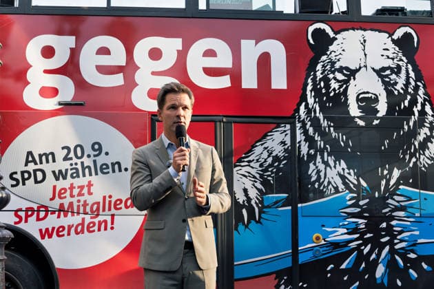 Berlin,18.09.2026, Wahlkampfabschluss der Berliner SPD mit Steffen Krach zur bevorstehenden Wahl zum Abgeordnetenhaus am 20.09.2026 am Stuttgarter Platz Wilmersdorfer Straße