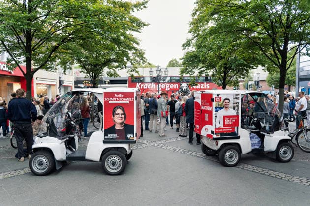 Berlin,18.09.2026, Wahlkampfabschluss der Berliner SPD mit Steffen Krach zur bevorstehenden Wahl zum Abgeordnetenhaus am 20.09.2026 am Stuttgarter Platz Wilmersdorfer Straße