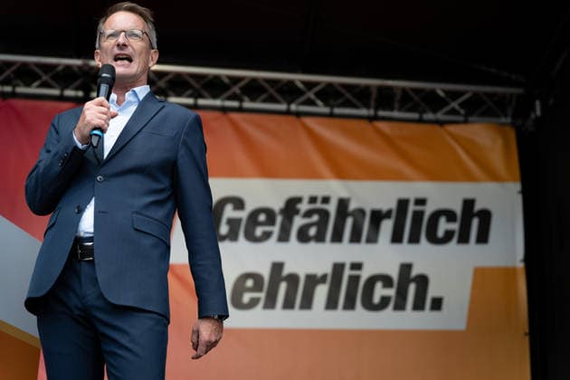 Wahlkampfabschluss, Alexanderplatz, BSW Berlin, Wahlkampfabschluss, Alexanderplatz, BSW, Bündnis Sahra Wagenknecht, Kundgebung, Alexander King Berlin Berlin GER