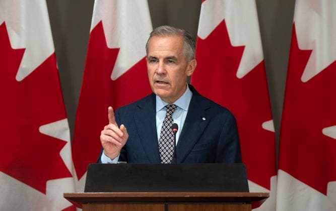 September 18, 2026, Ottawa, On, Canada: Prime Minister Mark Carney addresses caucus in Ottawa, Friday, Sept. 18, 2026. Ottawa Canada  - ZUMAc35_ 20260918_zaf_c35_012 Copyright: xAdrianxWyldx