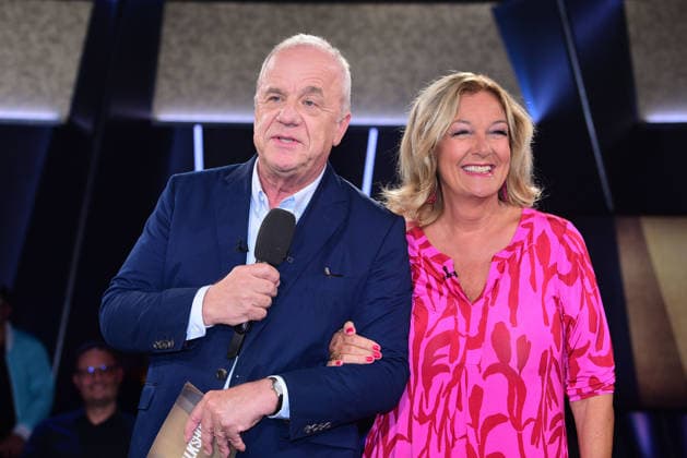 Hubertus Meyer-Burckhardt and Bettina Tietjen during the NDR Talk Show on September 18, 2026 at NDR Studio Lokstedt in Hamburg, Germany NDR Talk Show in Hamburg, Germany