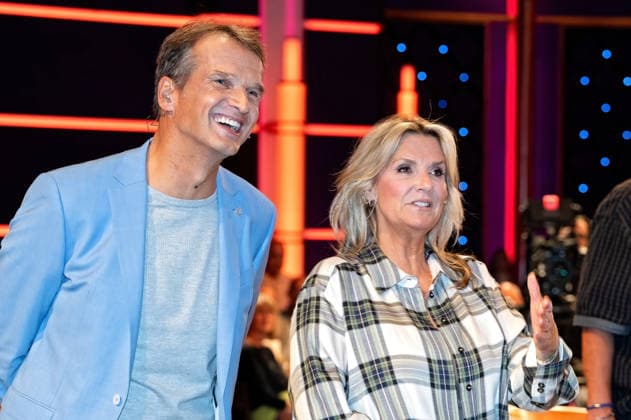 MDR - Riverboat. Moderator Klaus Brinkbäumer und Moderatorin Kim Fisher anläßlich der Aufzeichnung der MDR - Talkshow Riverboat am 18.09.2026 in der Mediacity Leipzig. 20260918ADO0020