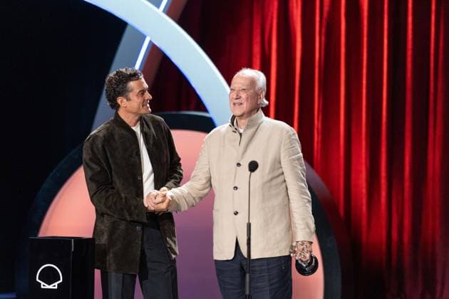 74th San Sebastian International Film Festival SAN SEBASTIAN, SPAIN - SEPTEMBER 18: British Actor Orlando Bloom presents the Donostia Award to German director Werner Herzog at the Kursaal Palace during the opening gala of the 74th San Sebastian International Film Festival, in San Sebastian, Spain on September 18, 2026. Javi Julio Anadolu San Sebastian Spain. Editorial use only. Please get in touch for any other usage.  Copyright: x2026xAnadoluxJavixJuliox