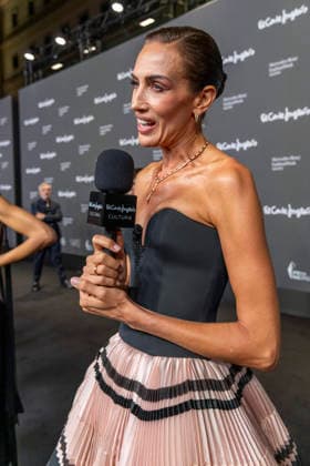 September 18, 2026, Madrid, Madrid, Spain: Spanish model and television host NIEVES ALVAREZ speaks to the press during the closing party for MBFW Madrid at the Reina SofoÂ­a Museum on September 18, 2026, in Madrid, Spain. Madrid Spain  - ZUMAc312 20260918_zsp_c312_023 Copyright: xOscarxManuelxSanchezx
