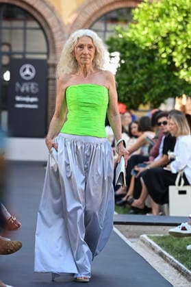 Maison Mesa - Mercedes Benz Fashion Week Madrid, Spain -18 Sept 2026 A model parades with Maison Mesa design during Mercedes Benz Fashion Week Madrid Cibeles Palace in Madrid. Madrid Spain Copyright: xAtilanoxGarciax xSOPAxImagesx PHOTO08615
