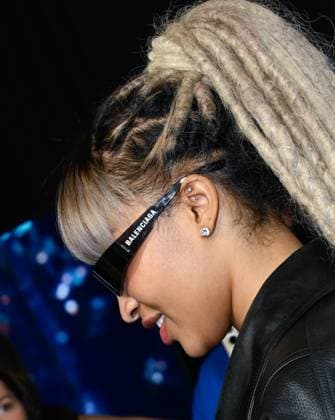 iHeartRadio Music Festival - Night 1 Arrivals for the iHeartRadio Music Festival, night 1 at T-Mobile arena. 18 Sep 2026 Pictured: Shenseea, Balenciaga sunglass detail.  Copyright: xThexMegaxAgencyxMBS MEGAx