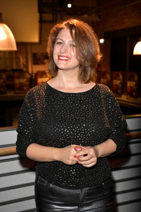 Flonja Kodheli bei der Premiere des Kinofilms Von Scham und Geld im Kino in der KulturBrauerei. Berlin, 18.09.2026