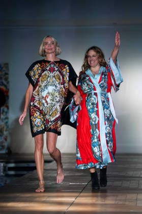 Ginny Litscher Catwalk Show 2026 Jodie Kidd and Designer Ginny Litsher walks the runway at the Ginny Litscher Catwalk Show 2026 at The Haymarket Hotel on September 18, 2026 in London, England., Credit:Lounis Tiar Avalon United Kingtom, London, Haymarket Hotel  Copyright: xLounisxTiarx xAvalonx 1136246342