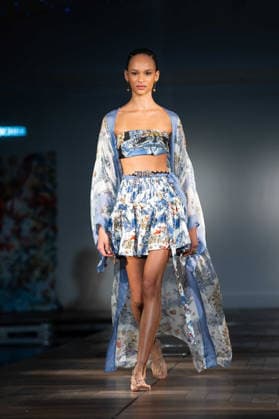 Ginny Litscher Catwalk Show 2026 A model walks the runway at the Ginny Litscher Catwalk Show 2026 at The Haymarket Hotel on September 18, 2026 in London, England., Credit:Lounis Tiar Avalon United Kingtom, London, Haymarket Hotel  Copyright: xLounisxTiarx xAvalonx 1136247007