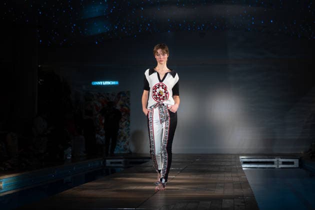 Ginny Litscher Catwalk Show 2026 A model walks the runway at the Ginny Litscher Catwalk Show 2026 at The Haymarket Hotel on September 18, 2026 in London, England., Credit:Lounis Tiar Avalon United Kingtom, London, Haymarket Hotel  Copyright: xLounisxTiarx xAvalonx 1136247042