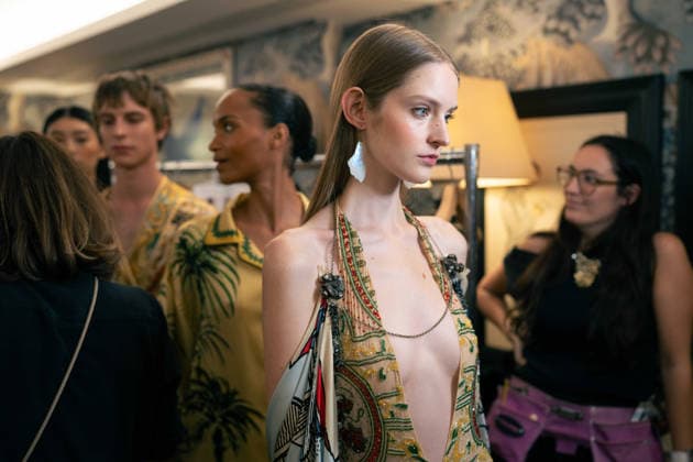 Ginny Litscher Catwalk Show 2026 A model walks the runway at the Ginny Litscher Catwalk Show 2026 at The Haymarket Hotel on September 18, 2026 in London, England., Credit:Lounis Tiar Avalon United Kingtom, London, Haymarket Hotel  Copyright: xLounisxTiarx xAvalonx 1136247045