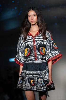 Ginny Litscher Catwalk Show 2026 A model walks the runway at the Ginny Litscher Catwalk Show 2026 at The Haymarket Hotel on September 18, 2026 in London, England., Credit:Lounis Tiar Avalon United Kingtom, London, Haymarket Hotel  Copyright: xLounisxTiarx xAvalonx 1136247057