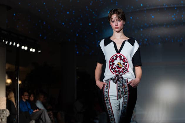 Ginny Litscher Catwalk Show 2026 A model walks the runway at the Ginny Litscher Catwalk Show 2026 at The Haymarket Hotel on September 18, 2026 in London, England., Credit:Lounis Tiar Avalon United Kingtom, London, Haymarket Hotel  Copyright: xLounisxTiarx xAvalonx 1136247101