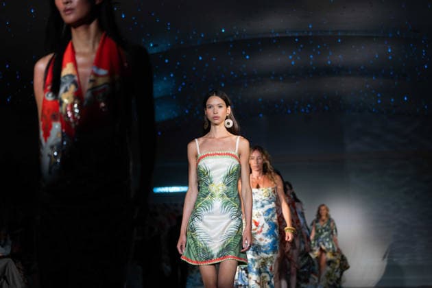 Ginny Litscher Catwalk Show 2026 A model walks the runway at the Ginny Litscher Catwalk Show 2026 at The Haymarket Hotel on September 18, 2026 in London, England., Credit:Lounis Tiar Avalon United Kingtom, London, Haymarket Hotel  Copyright: xLounisxTiarx xAvalonx 1136247558