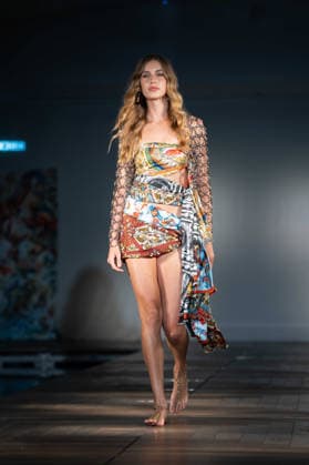 Ginny Litscher Catwalk Show 2026 A model walks the runway at the Ginny Litscher Catwalk Show 2026 at The Haymarket Hotel on September 18, 2026 in London, England., Credit:Lounis Tiar Avalon United Kingtom, London, Haymarket Hotel  Copyright: xLounisxTiarx xAvalonx 1136247695
