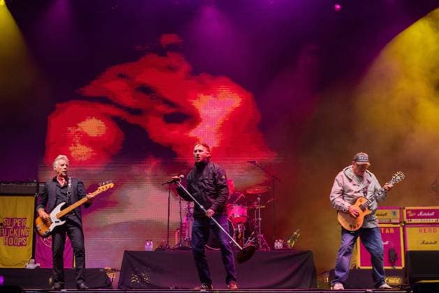 September 18, 2026, Chicago, Illinois, USA: GLEN MATLOCK, FRANK CARTER, PAUL COOK and STEVE JONES of English punk rock bad the Sex Pistols during Riot Fest Music Festival in Chicago, Illinois Chicago USA  - ZUMAs135 20260918_zap_s135_015 Copyright: xDanielxDeSloverx