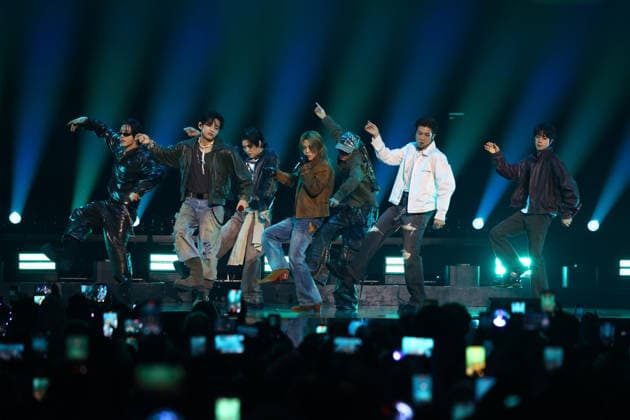 BTS performs on stage during the iHeartRadio Music Festival Concerts at T-Mobile Arena in Las Vegas, Nevada on Friday, September 18, 2026s.  LAV20260918046 JAMESxATOA