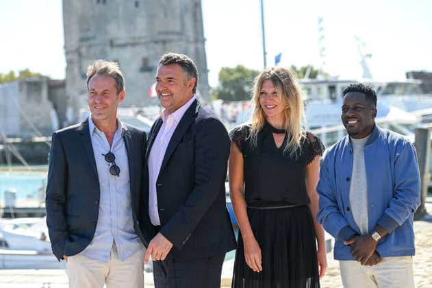 La Rochelle TV Fiction Festival 2026 Photocall September 19, 28th La Rochelle TV Fiction Festival 28th edition of the La Rochelle TV Fiction Festival Photocall for Triple je Arnaud Ducret, Sabrina Marteelo, Julien Boisselier, Kody Kim 459780 September 19, 2026 France  Copyright: xBarbaraxNeymanx xStarfacex STAR_459780_269