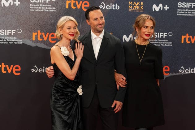 74th San Sebastian Film Festival SAN SEBASTIAN, SPAIN - SEPTEMBER 19: Naomi Watts (R), Ben Shirinian (C), Lena Olin (R) attend the The Housewife screening during the 74th San Sebastian International Film Festival at Kursaal Palace on September 19, 2026 in San Sebastian, Spain. Javi Julio Anadolu San Sebastian Spain. Editorial use only. Please get in touch for any other usage.  Copyright: x2026xAnadoluxJavixJuliox
