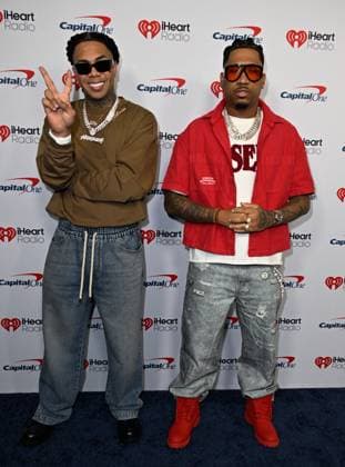 iHeartRadio Music Festival, night 2 Arrivals for the iHeartRadio Music Festival, night 2 at T-Mobile arena. 19 Sep 2026 Pictured: Helabusador (L) and Rey Tony of Los Titi.  Copyright: xThexMegaxAgencyxMBS MEGAx