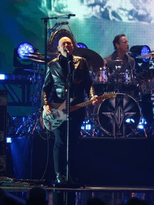 Billy Corgan of Smashing Pumpkinon stage during the iHeartRadio Music Festival Concerts at T-Mobile Arena in Las Vegas, Nevada on Saturday, September 19, 2026.  LAV20260919035 JAMESxATOA