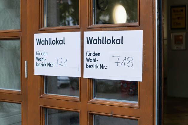 Berlin,20.09.2026, am heutige Sonntag findet die Wahl zum 20. Abgeordnetenhaus von Berlin sowie den Bezirksverordnetenversammlungen statt. Wahllokale für die Wahlbezirke 718 und 721 (Schmargendorf)