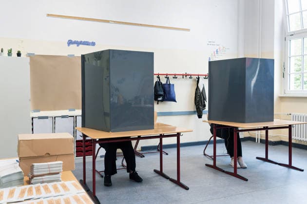 Berlin,20.09.2026, am heutige Sonntag findet die Wahl zum 20. Abgeordnetenhaus von Berlin sowie den Bezirksverordnetenversammlungen statt. Wahllokale für die Wahlbezirke 718 und 721 (Schmargendorf)
